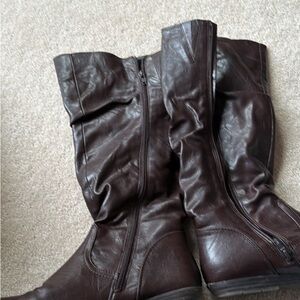 Brown 15” High Leather Boots